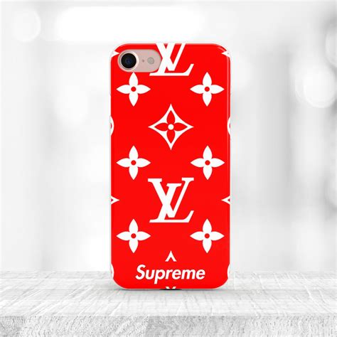 supreme louis vuitton iphone case gold replica